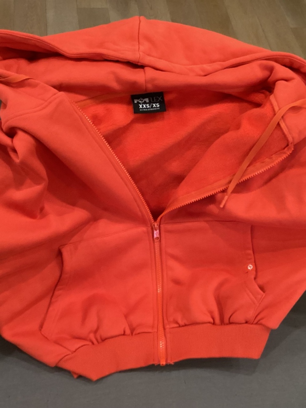 Pop flex Zip Cloud Hoodie XXS/XS in Tomato red colour